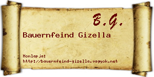 Bauernfeind Gizella névjegykártya