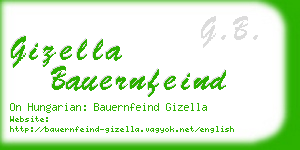 gizella bauernfeind business card